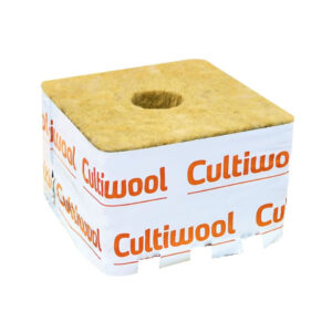Kamena volna Cultiwool - 10 x 10 x 6,5 cm - majhna luknja
