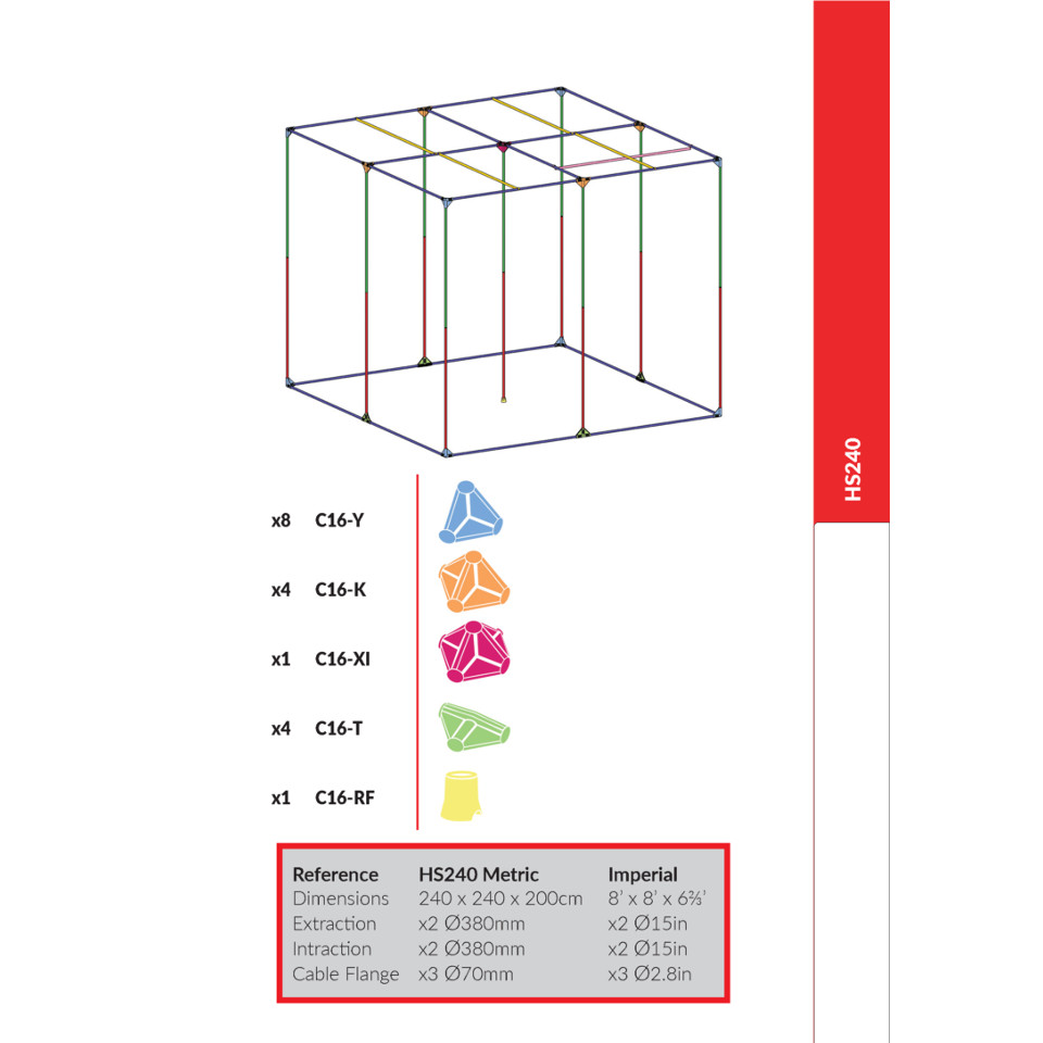 Secret Jardin Hydro Shoot 240 R3.00 240 x 240 x 200 cm - Image 3